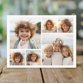 6 FotoCollage Optionaler Text — Farbe bearbeiten Postkarte