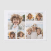 6 FotoCollage Optionaler Text — Farbe bearbeiten Seidenpapier (Vorderseite)