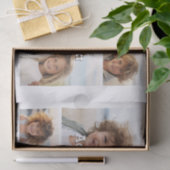 6 FotoCollage Optionaler Text — Farbe bearbeiten Seidenpapier (Geschenk)