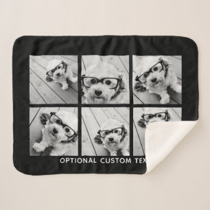 6 FotoCollage Optionaler Text — Farbe bearbeiten Sherpadecke