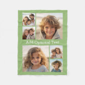 6 FotoCollage Optionaler Text — Limon bearbeiten Fleecedecke (Vorderseite)