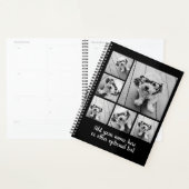 6 Fotocollage Optionaler Text — Schwarz bearbeiten Planer (Anzeige)