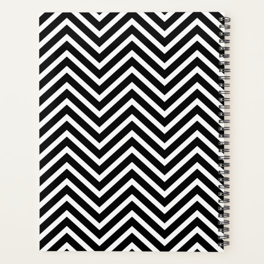 6 Fotocollage Optionaler Text — Schwarz bearbeiten Planer (Rückseite)