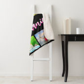 6 FotoCollage Personalisiert Hot Pink Schwarz Sherpadecke (Beispiel)