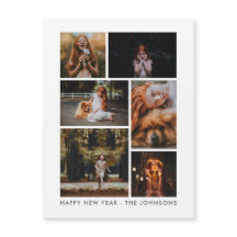 6 FotoCollage Personalisiert Neujahrsferien