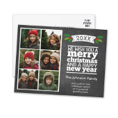 6 FotoCollage - Weihnachtskhalkboard Feiertagspostkarte