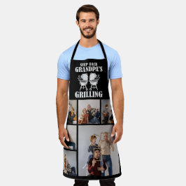 6 FotoCollage Zurück Opa's Grillen Schürze