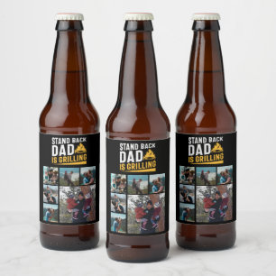 6 Fotomaterial Zurück Vater grillt. Bierflaschenetikett