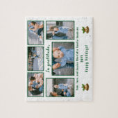 6 Fotos Collage Dankbarkeit Winterurlaub Weiß Puzzle (Vertikal)