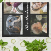 6 Fotos Collage instagram Großmutter Küchenwäsche Geschirrtuch (Gefaltet)