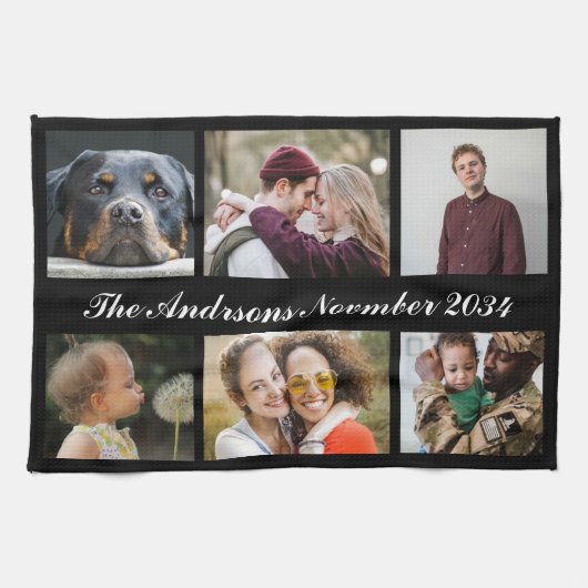 6 Fotos Collage instagram Großmutter Küchenwäsche  Geschirrtuch (Horizontal)