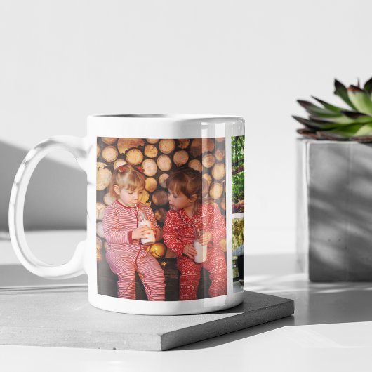 6 Fotos Collage Kaffeetasse
