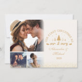 6 Fotos Erste Weihnachten als Mr. und Mrs. gold (Vorderseite)