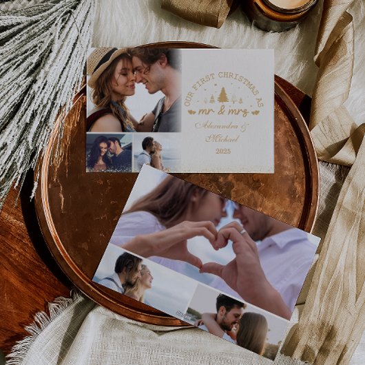 6 Fotos Erste Weihnachten als Mr. und Mrs. gold