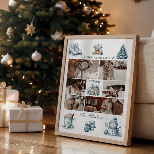6 Fotos Erstes Weihnachten Zusammen Poster