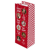 6 Fotos Weihnachtsschmuck Geschenktüte Für Weinflaschen (Rückseite Schrägansicht)