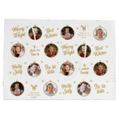 6 Fotos Weihnachtsschmuck Moderne Große Geschenktüte (Rückseite)