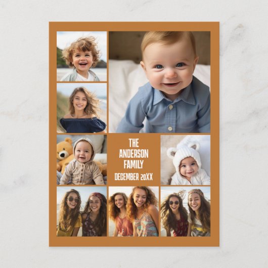 6 Fotovorlage mit 2 Zeilen Text Postkarte (Vorderseite)