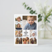 6 Fotovorlage mit 2 Zeilen Text Postkarte (Stehend Vorderseite)