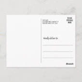 6 Fotovorlage mit 2 Zeilen Text - Schwarz Postkarte (Rückseite)