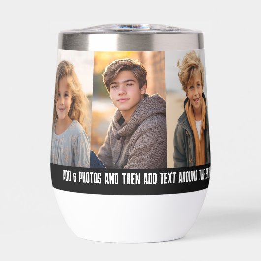 6 Fotovorlage Moderner, minimaler Text über Foto (Vorderseite)