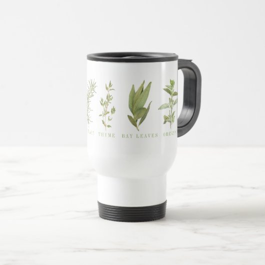 6 FRESH HERBS Travel Mug Reisebecher (VorderseiteRechts)