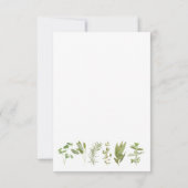 6 FRISCHE HERBS 3,5 x 5 leere Flachkarte Dankeskarte (Rückseite)