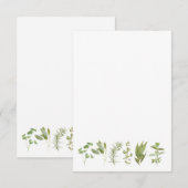 6 FRISCHE HERBS 3,5 x 5 leere Flachkarte Dankeskarte (Vorne/Hinten)