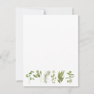 6 FRISCHE HERBS 4.25x5.5-Flachkarte Feiertagskarte