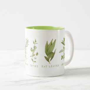 6 FRISCHE HERBS Limon Zwei-Tonen-Tasse Zweifarbige Tasse