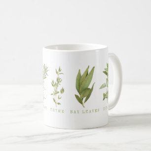 6 FRISCHE HERBS Weiße Tasse
