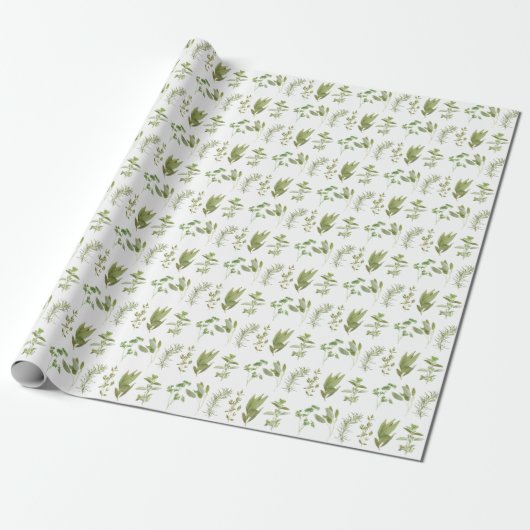 6 FRISCHES HERBS Wrapping Paper Geschenkpapier (Ungerollt)