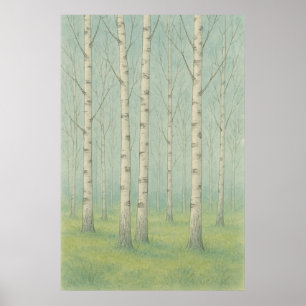 6. Frühjahr, April Stille, saisonale Printwerbung Poster