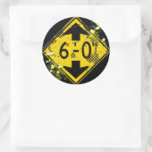 6 FT CLEARANCE STRASSENZEICHEN RUNDER AUFKLEBER (Tasche)