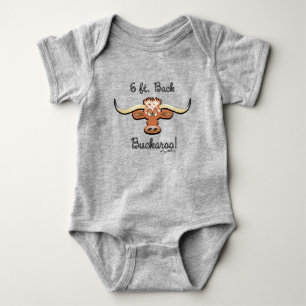 6 Ft. Rücken Buckaroo, Longhorn Steg Baby Strampler
