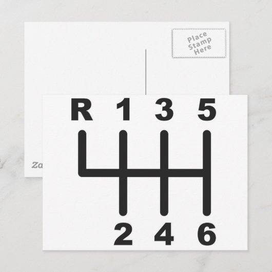 6-Gang-Gate Postkarte (Vorne/Hinten)