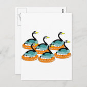 6 Gänse Postkarte (Vorne/Hinten)