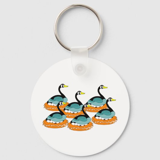 6 Gänse Schlüsselanhänger (Vorderseite)