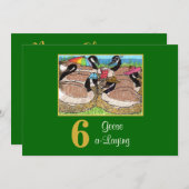 6 Gänse und Niedliche Vögel Zoll Weihnachten (Vorne/Hinten)