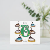 6 Gänse zum Lenden Postkarte (Stehend Vorderseite)