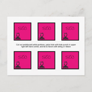 6 Gastgeschenk Hochzeit-Tags für Giraffen Postkarte