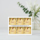 6 GASTGESCHENK HOCHZEITEN POSTKARTE (Stehend Vorderseite)