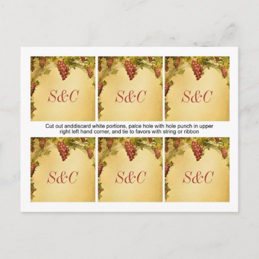 6 GASTGESCHENK HOCHZEITEN POSTKARTE (Vorderseite)