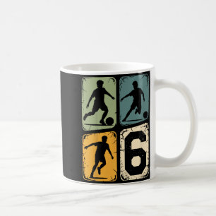 6. Geburtstag 6 Fußballspieler Junge Mädchen Fußba Kaffeetasse