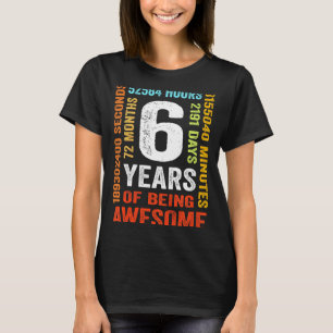 6. Geburtstag 6 Jahre alt Vintage Retro 72 Monate T-Shirt