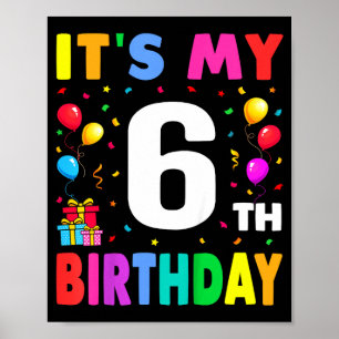 6. Geburtstag 6 sechs Alles Gute zum Geburtstag Ju Poster