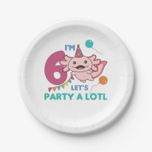 6. Geburtstag Axolotl 6 Jahre alt Sweet Axolotls S Pappteller