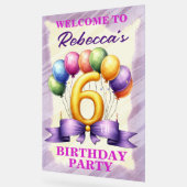 6. Geburtstag Ballon Thema Acrylschild (Winkel)