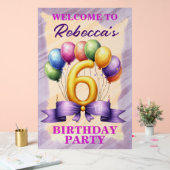 6. Geburtstag Ballon Thema Acrylschild (Hochzeit)