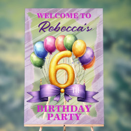 6. Geburtstag Ballon Thema Acrylschild